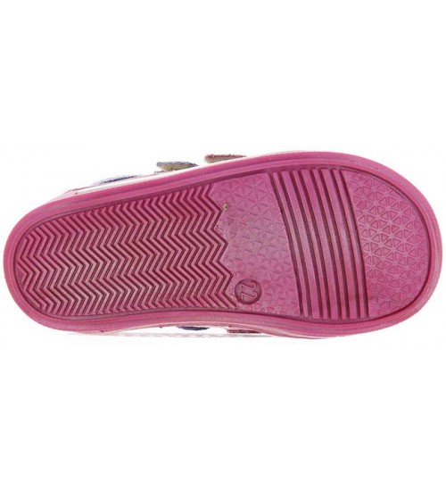 Leather sneakers for girls with support 