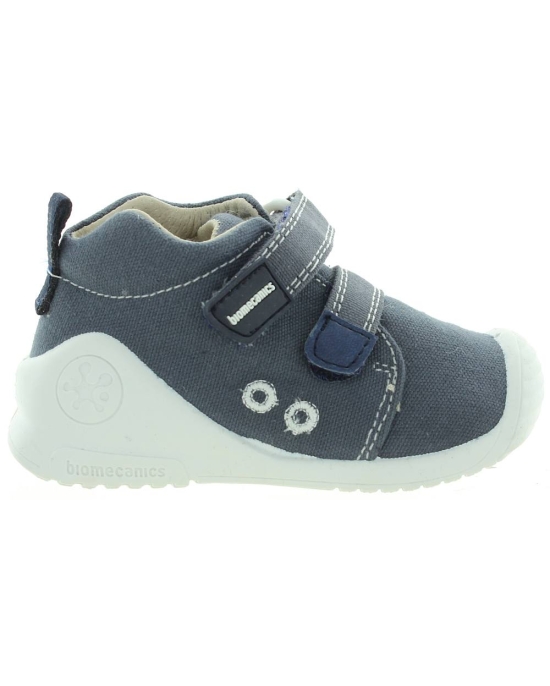 Quality blue canvas boys sneakers for flat feet