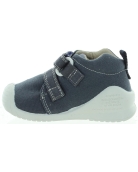 Quality blue canvas boys sneakers for flat feet