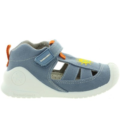 Baby boy blue canvas made high tops from Spain