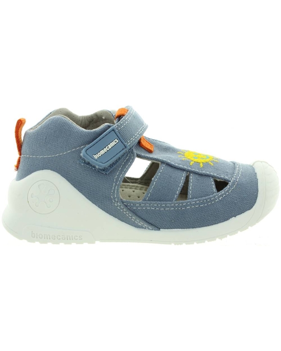 Baby boy blue canvas made high tops from Spain