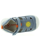 Baby boy blue canvas made high tops from Spain