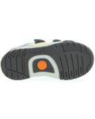 Gray leather boys pronation high tops