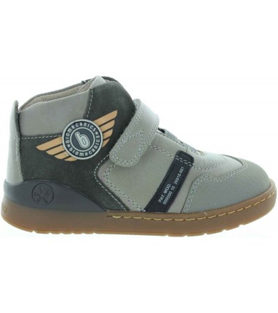 Corrective boots for boys in gray leather for toeing in