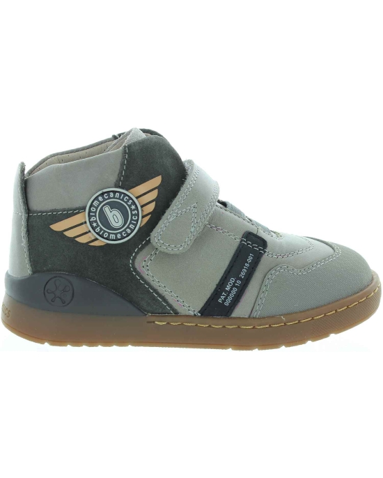 Toeing in corrective leather boots for boys in gray leather 