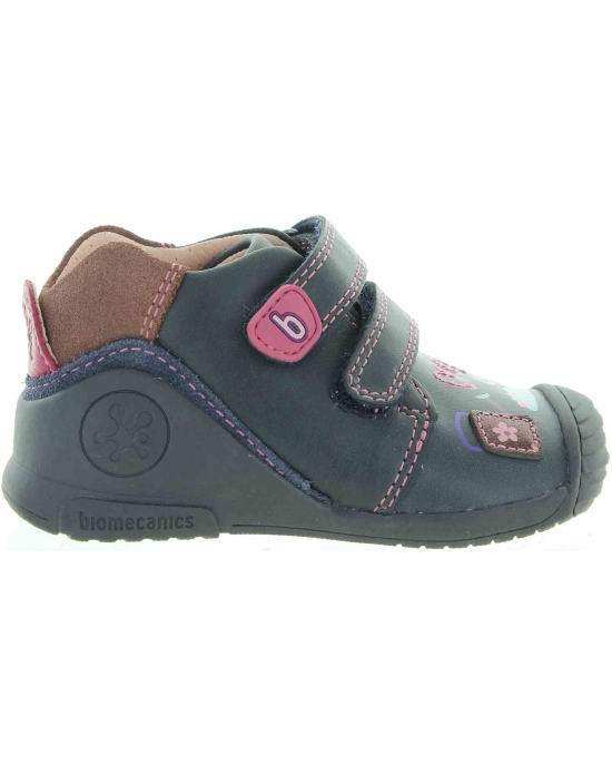 Navy leather toddler sneakers for flat feet 