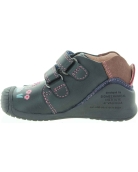 Navy leather toddler sneakers for flat feet 