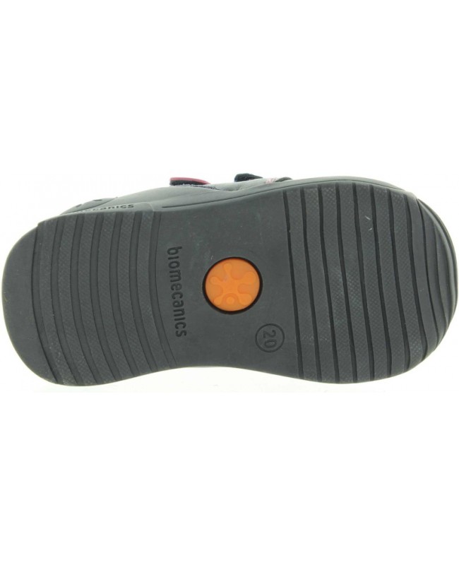Walking shoes in navy leather by Biomecanics