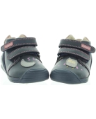 Navy leather soft small baby shoes