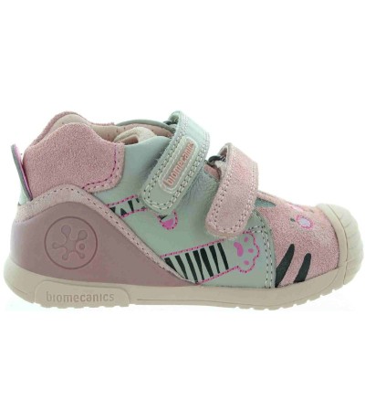 Designer pink tiger sneakers for a baby with arches 
