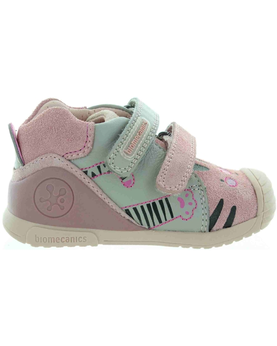 Designer pink tiger sneakers for a baby with arches 