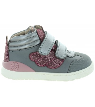 Gray leather boots from Spain that are designer