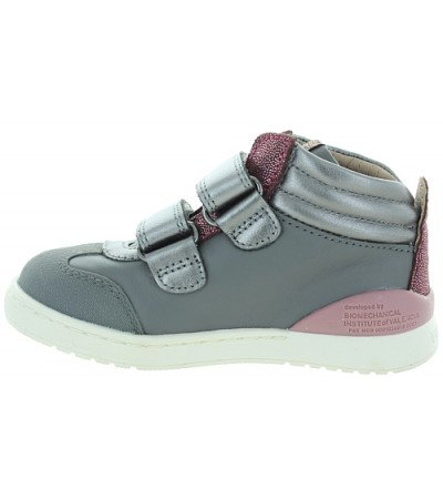 Gray leather boots from Spain that are designer