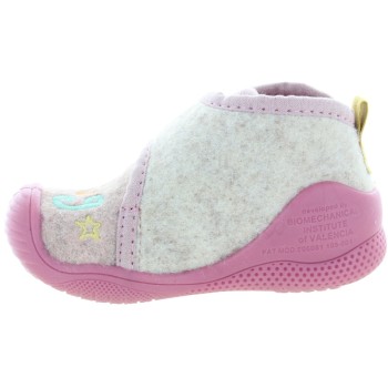 Wool slippers with support for toddler 