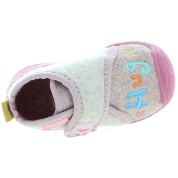 Wool slippers with support for toddler 