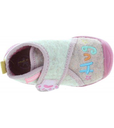 Wool slippers with support for toddler 