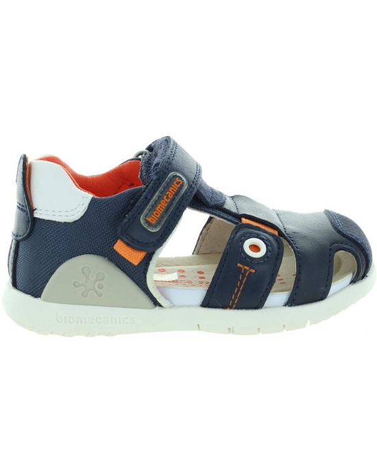 Navy closed toe boys sandals from Spain