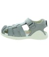 Gray leather sandals for boys with wide feet 