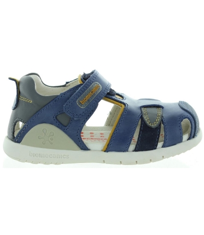 Soft blue great arch support boys sandals from Spain