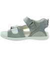 Kids arch support sandals in gray leather 