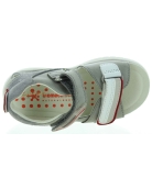 Kids arch support sandals in gray leather 