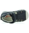 Dress sandals for boys in navy leather 