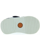 Dress sandals for boys in navy leather 