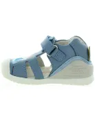 Blue closed toed baby boys sandals with support 