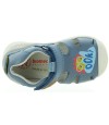 Blue closed toed baby boys sandals with support 