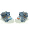 Blue closed toed baby boys sandals with support 