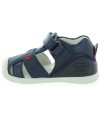 Navy natural leather sandals for boys
