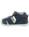 Navy natural leather sandals for boys