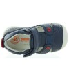 Navy natural leather sandals for boys