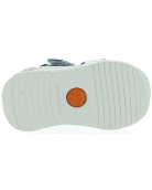 Navy natural leather sandals for boys