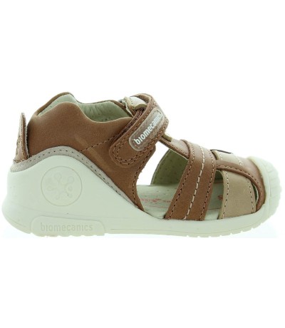 Brown ankle supportive boys sandals 