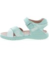 Designer mint color leather Spanish sandals for girls 