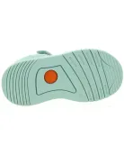Designer mint color leather Spanish sandals for girls 