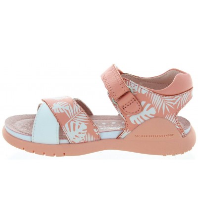 Fashion sandals from Spain in orange leather 