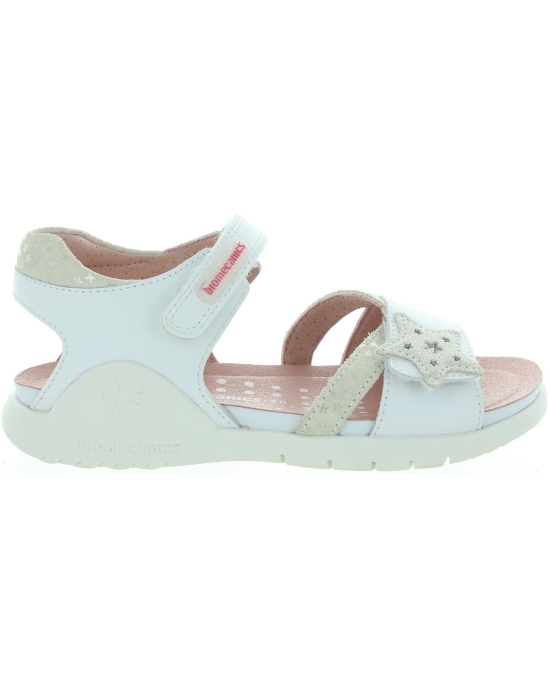 Leather sneakers for girl in white leather 