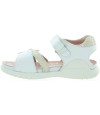 Leather sandals for girl in white leather 