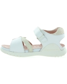 Leather sneakers for girl in white leather 