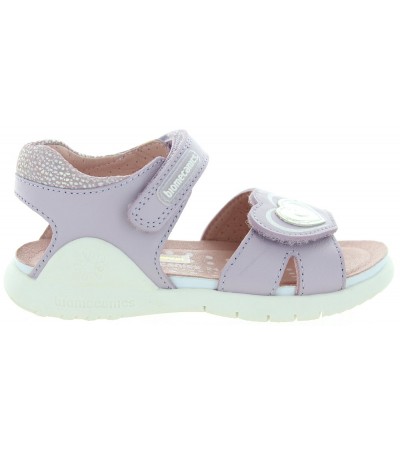Sandals for girls from Spain in purple leather