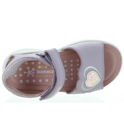 Sandals for girls from Spain in purple leather