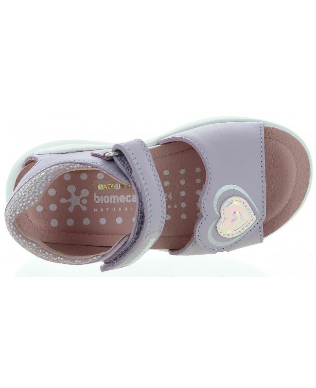 Sandals for girls from Spain in purple leather