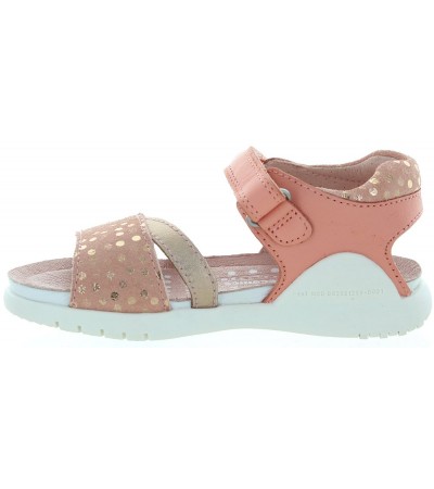 Girls orange leather sandals by Biomecanics
