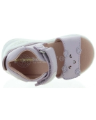 Purple European sandals for girls with dog