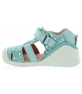 Mint leather sandals for girls 