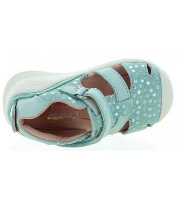 Mint leather sandals for girls 