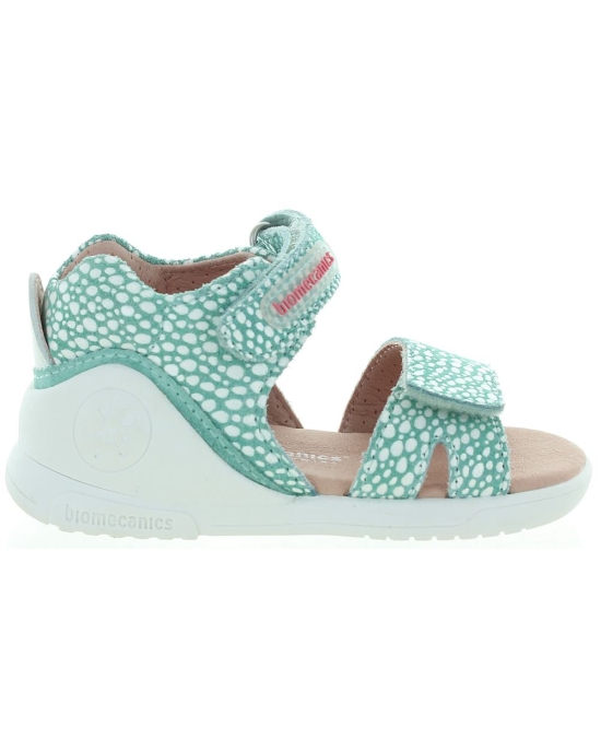 Designer green baby sandals made in Europe 