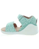 Designer green baby sandals made in Europe 